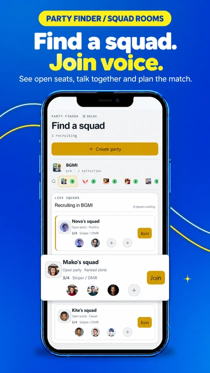 Find a squad and join voice