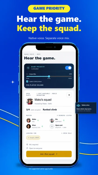 Game Priority voice controls