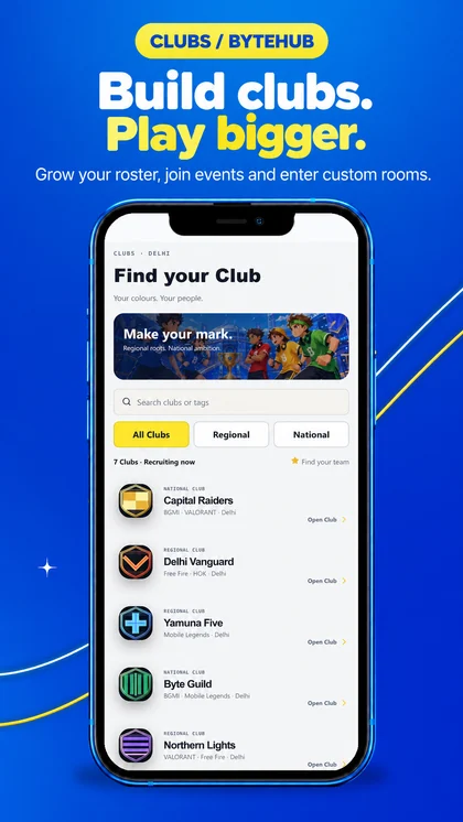 Build clubs in ByteHub